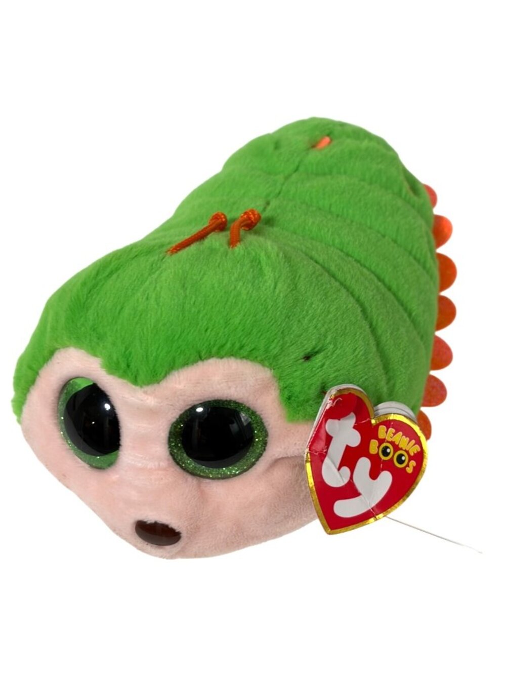 New Ty Beanie Boos Plush Pilar Stuffed Animal Doll Toy Catepillar Green Orange S